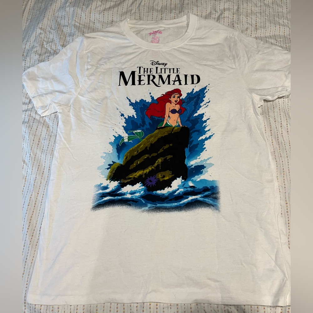 Disney The Little Mermaid White T-Shirt Large